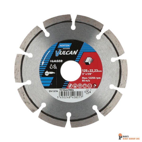 nortonschleifmittel/NORTON_schleifmittel_70184629884 Diamond Blade Norton Vulcan LASER 125x22.23 7x2.2_150879